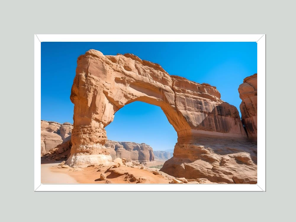 Arch in National Park Southern Algeria Framed Poster Wall Art