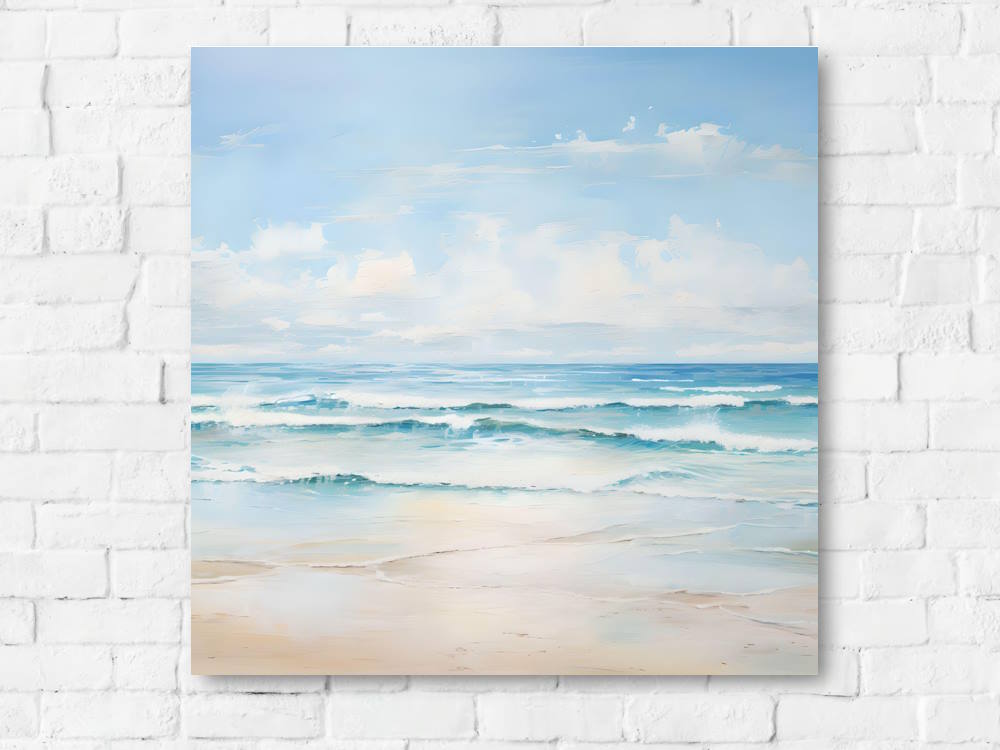 Beachy Ocean Scene on Printed Canvas Wall Art